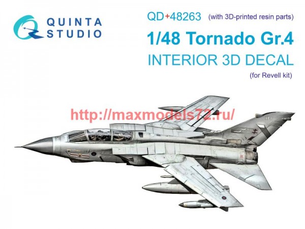 QD+48263   3D Декаль интерьера кабины Tornado GR.4 (Revell) (с 3D-печатными деталями) (thumb73654)